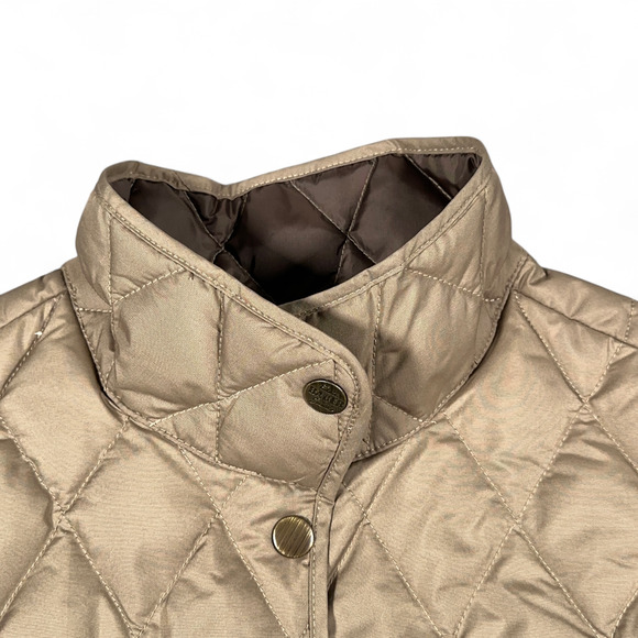 Eddie Bauer Vest Womens LARGE Brown Goose Down Quilted Puffer Barn Chore EB550 - Picture 4 of 11
